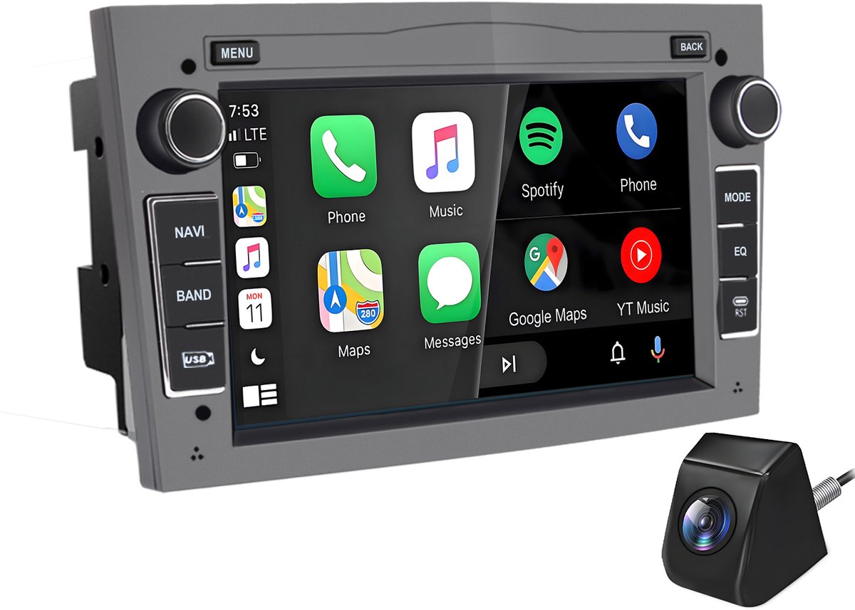 Cestovet Autoradio - Geschikt Voor Opel Astra H Corsa C/D Meriva Zafira B - 2GB + 64GB - Draadloos Apple Carplay & Android Auto - 7-inch Touchscreen - GPS-Navigatie - Bluetooth & Wifi - Achteruitrijcamera