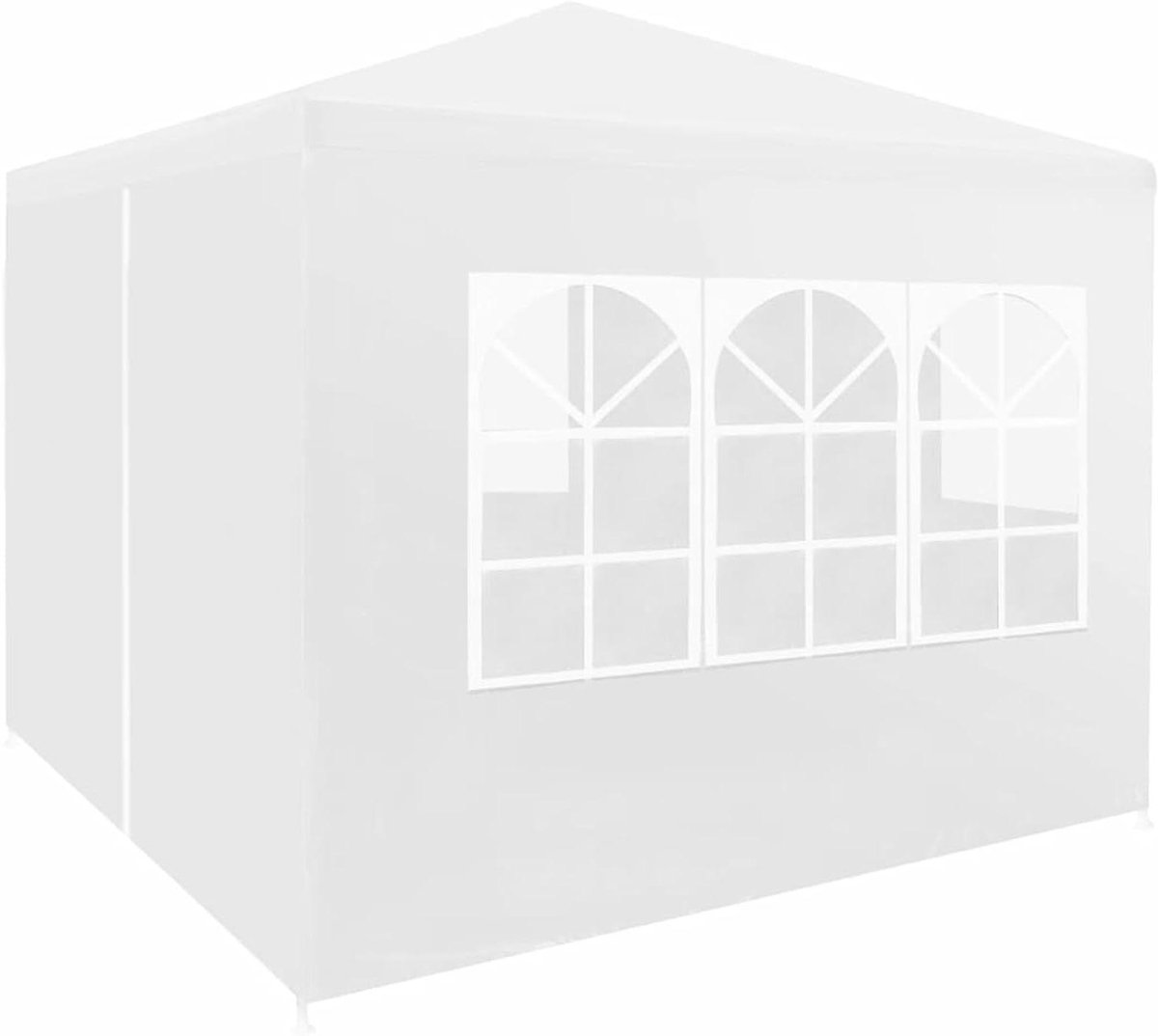 Feesttent - Tuinpaviljoen - Buitenfeesten organiseren - UV- en waterafstotend - 3 x 3 meter - Wit