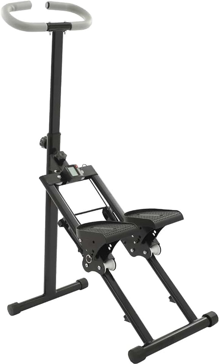 Stepper voor thuis Opvouwbare Verticale Climber Machine Verstelbaar Stuur en Pedalen Stair Stepper voor Home Gym Zwart