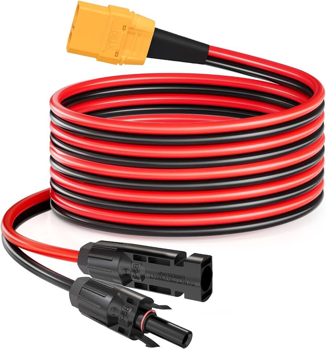 XT90 Zonnekabel, 10AWG 10FT XT90 Vrouwelijk naar Zonnepaneel Connector Kabel voor Zonnepaneel Draagbare Power Station