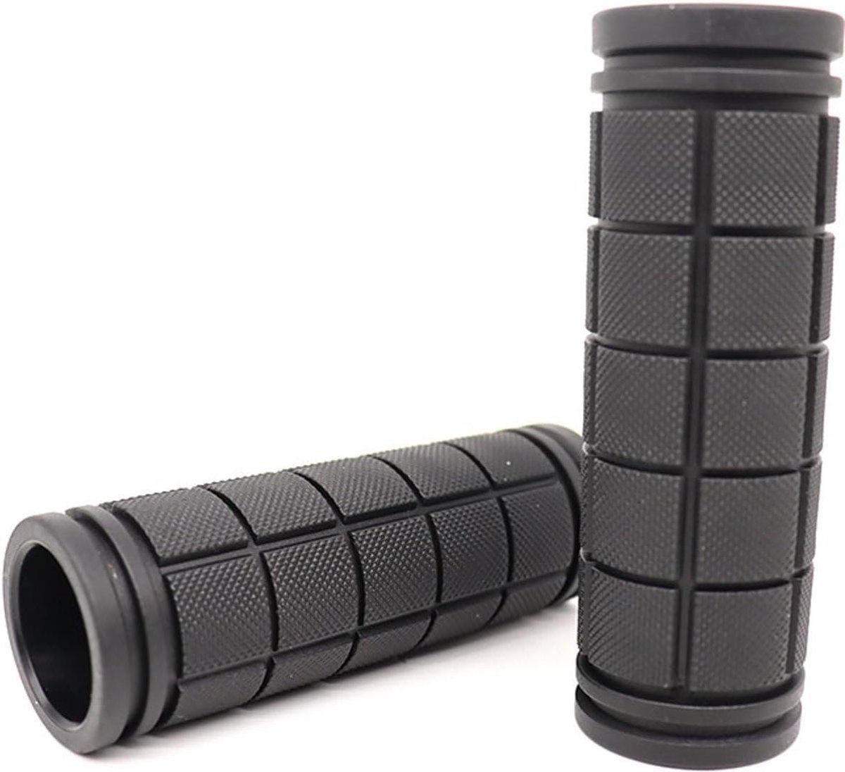 Fietshandvatten - Stuurgrepen Rubber - Comfortabel Fietsen - Anti-slip Ontwerp - 115 x 22 mm - Zwart