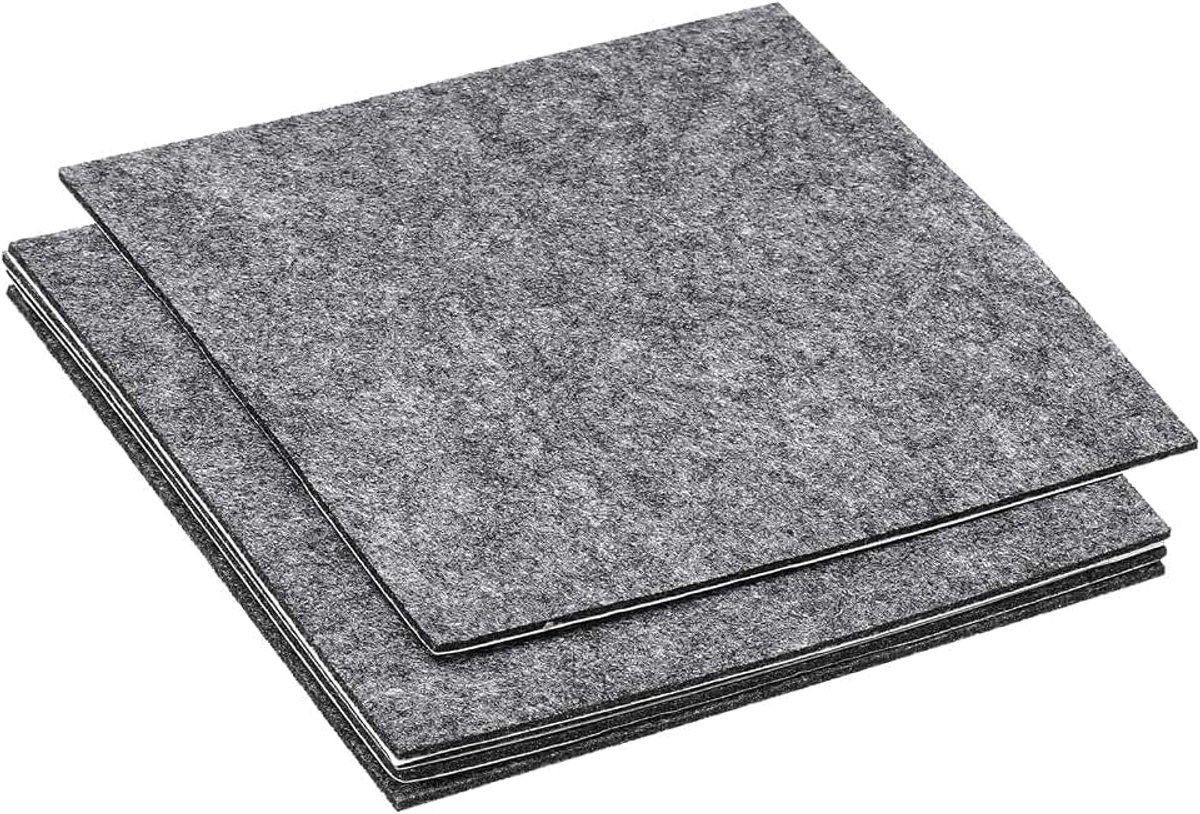 25,4 x 25,4 cm lampvoet vilt, 5-pack 2mm dikte vierkant vilten meubelkussen zachte zelfklevende antislip anti-kras vilt met achterkant voor lamp meubels DIY ambacht, donkergroen