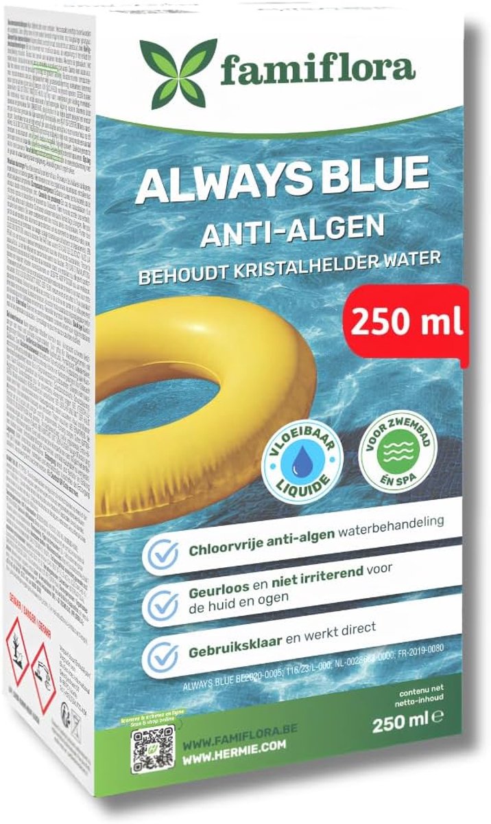 Anti-algen en groenverwijderaar 250 ml - Chloorvrij - Geen rode ogen of huidirritatie - Voor zorgeloos zwemmen - SnelShoppen