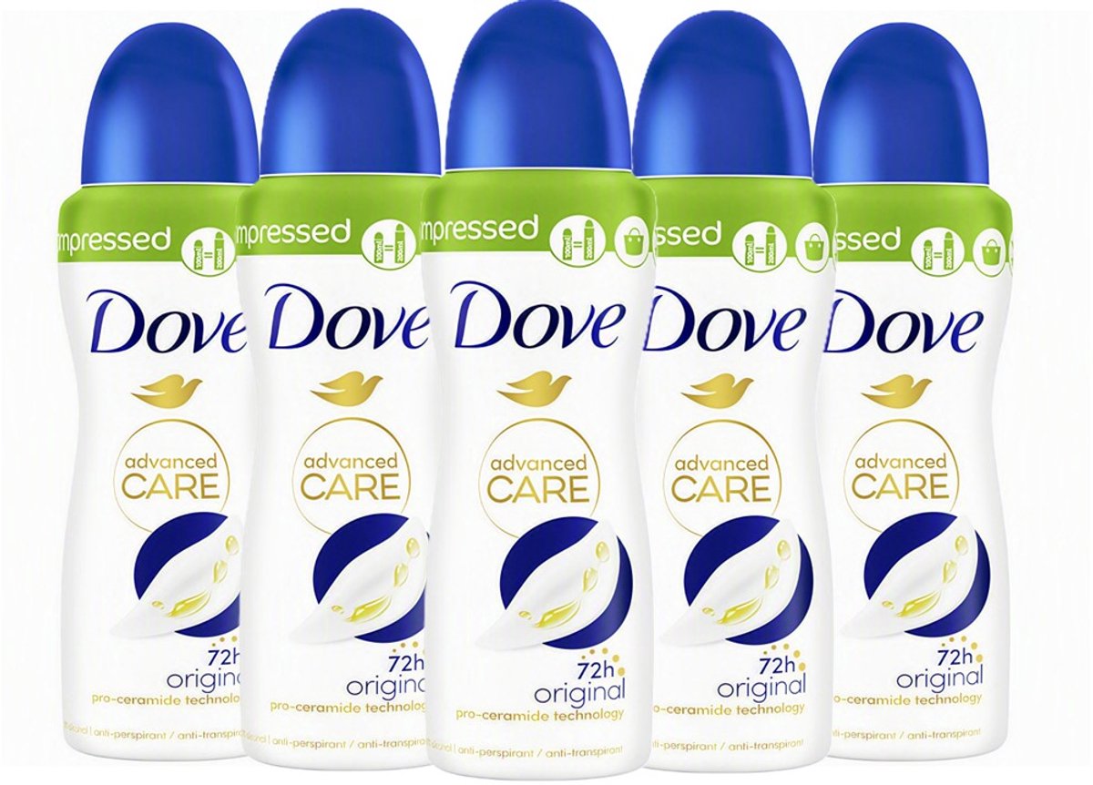 Dove Deo Spray Compressed - 5 x 100 ml