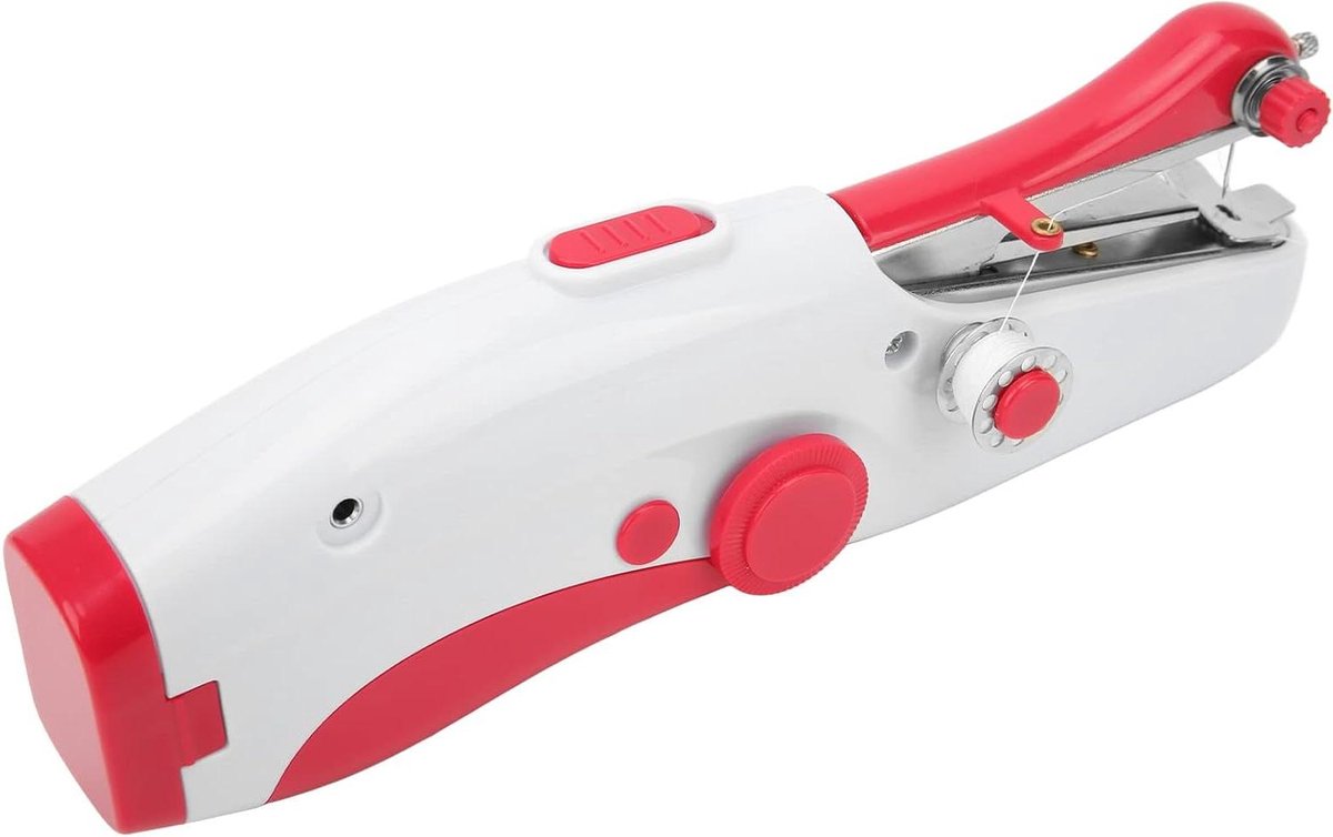 Handnaaimachine - Mini Naaimachine - Kleine Reparaties - Draagbaar Ontwerp - 27 x 13 x 6 cm - Rood