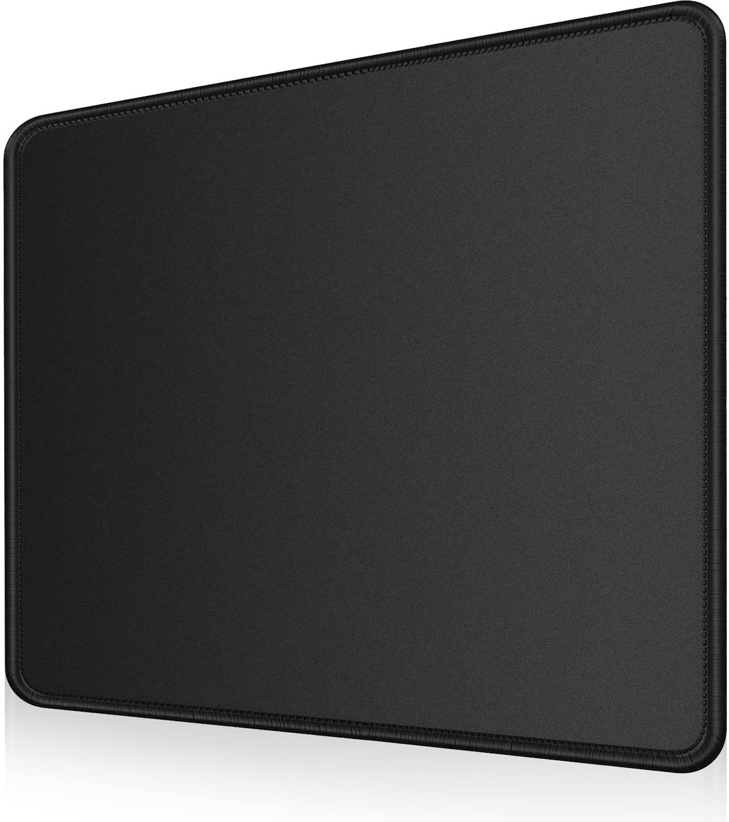 Muismat klein 24 x 20 cm - Genaaide randen - Antislip rubberen onderkant - Ultraglad voor gaming - SnelShoppen