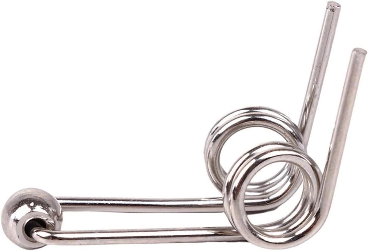 Krultang Vervanging - Torsieveer - Haar Stylen - Dubbele Retour - 1.2x28mm - Zilver
