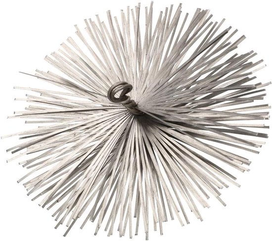 Schoorsteenbezem 150 mm van verenstaal platte schoorsteenbezem roetbezem haardborstel schoorsteen open haard — afbeelding 2