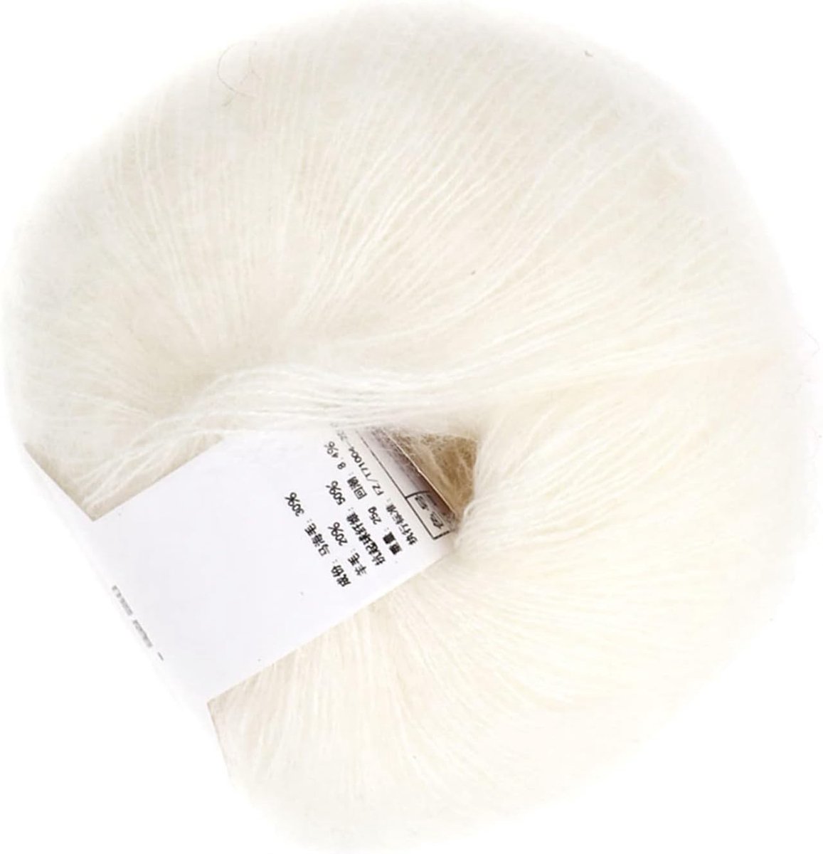 Wolgaren Angola-Mohair Anti-Pilling Warm Angola-Mohair met Anti-Krimping Voor Hoeden Voor Zitkussens Voor Schoenen (01 Wit)