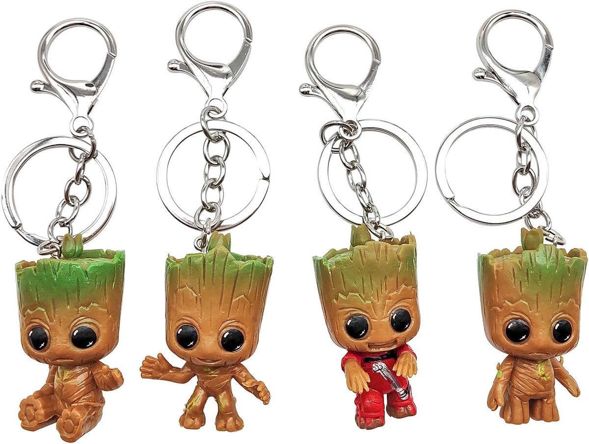 Guardians of The Galaxy Groot, Guardians of The Galaxy Klauee Groot sleutelhangers, 4 stuks