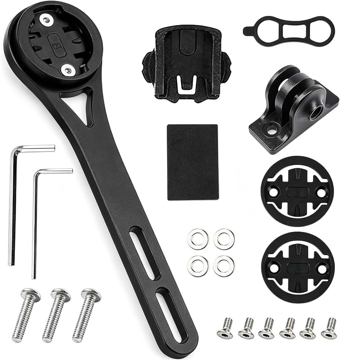Geïntegreerde fietscomputerhouder | Aero Integrated Handlebar Out Front Combo Mount Compatibel met Garmin Edge, Wahoo, Cateye, Bryton, Git