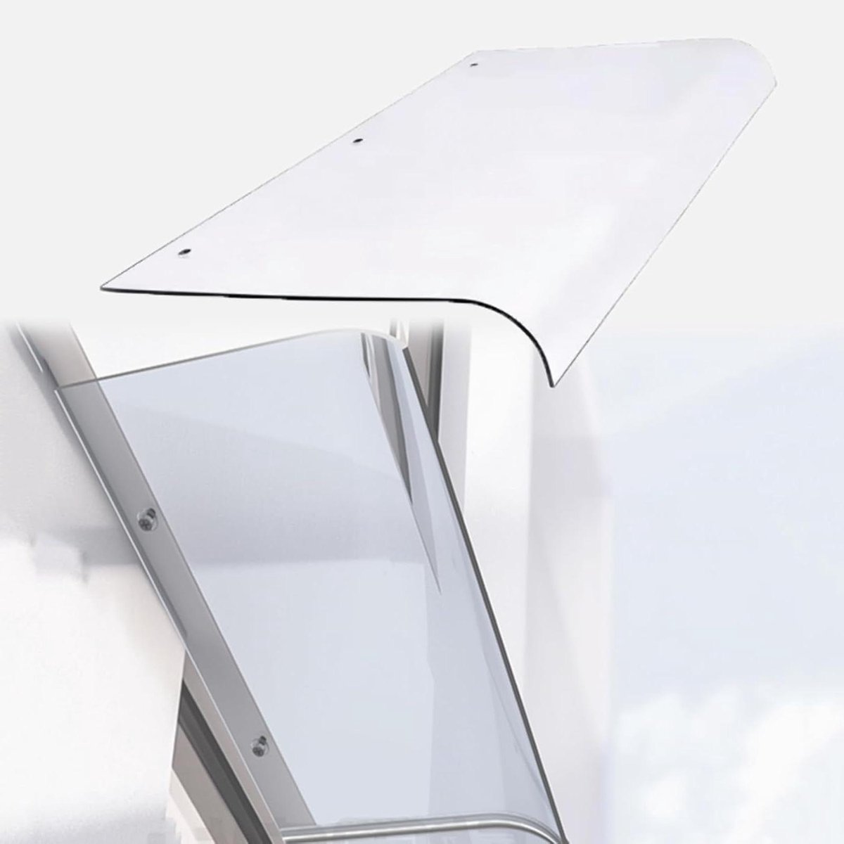 Deurluifel - Regenkap Voordeur - Huis Beschermen - Slagvast Polycarbonaat - 40x150cm - Transparant