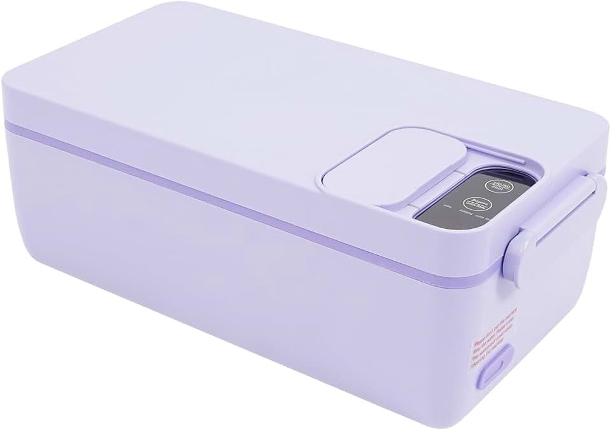 Lunchbox, 1 l, 40 W, warmhoudcontainer, bento box, instelbaar, met 10-50 minuten verwarmingstijd en 1-4 uur isolatietijd, thermocontainer voedselwarmer met led-touchscreen, 23 x