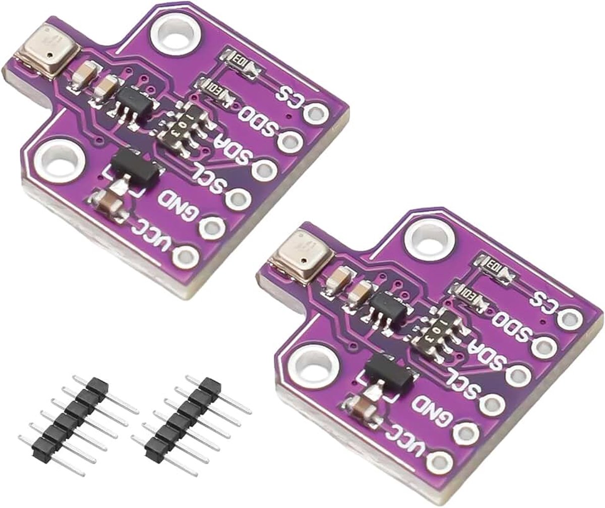 Sensor met BME680 Binghe 2 stuks CJMCU-680 Temperatuur en Luchtvochtigheid Luchtdruk Sensor voor Temperatuur, Luchtvochtigheid en Luchtdruk I2C Interface 1.7~3.6V voor de meting van de luchtkwaliteit
