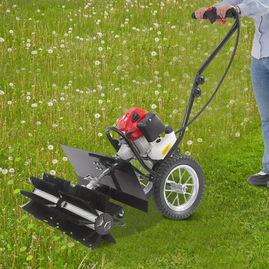 Benzine Veegmachine - Motorbezem Sneeuwruimer - Tuin Reinigen - 60 cm Borstelbreedte - 43cc - Zwart — afbeelding 5