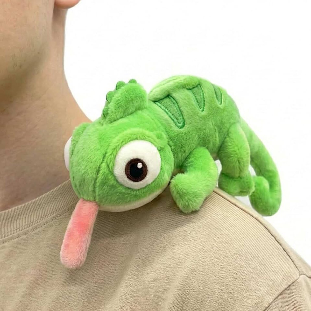 Pluche Schoudermagneet, 25 CM Schattig Halloween Simulatie Kameleon Knuffel, Magnet Pascal Kameleon Shoulder Accessory, Prinses Vriend, Cadeau voor Tieners, Verkleed Cosplay