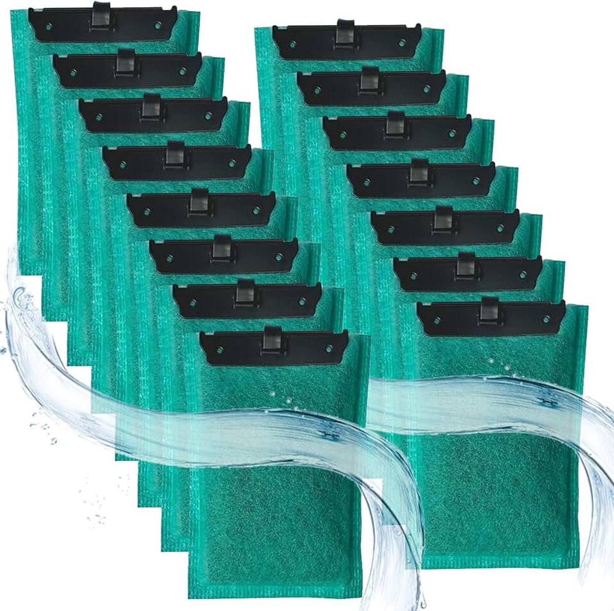 15 stuks Aquarium Filtercartridge voor Tetra EasyCrystal Filter 250 en EasyCrystal FilterBox 300, Filterpads voor Tetra EasyCrystal, Vervangende Filterpads met Actieve Kool en Zeolithen