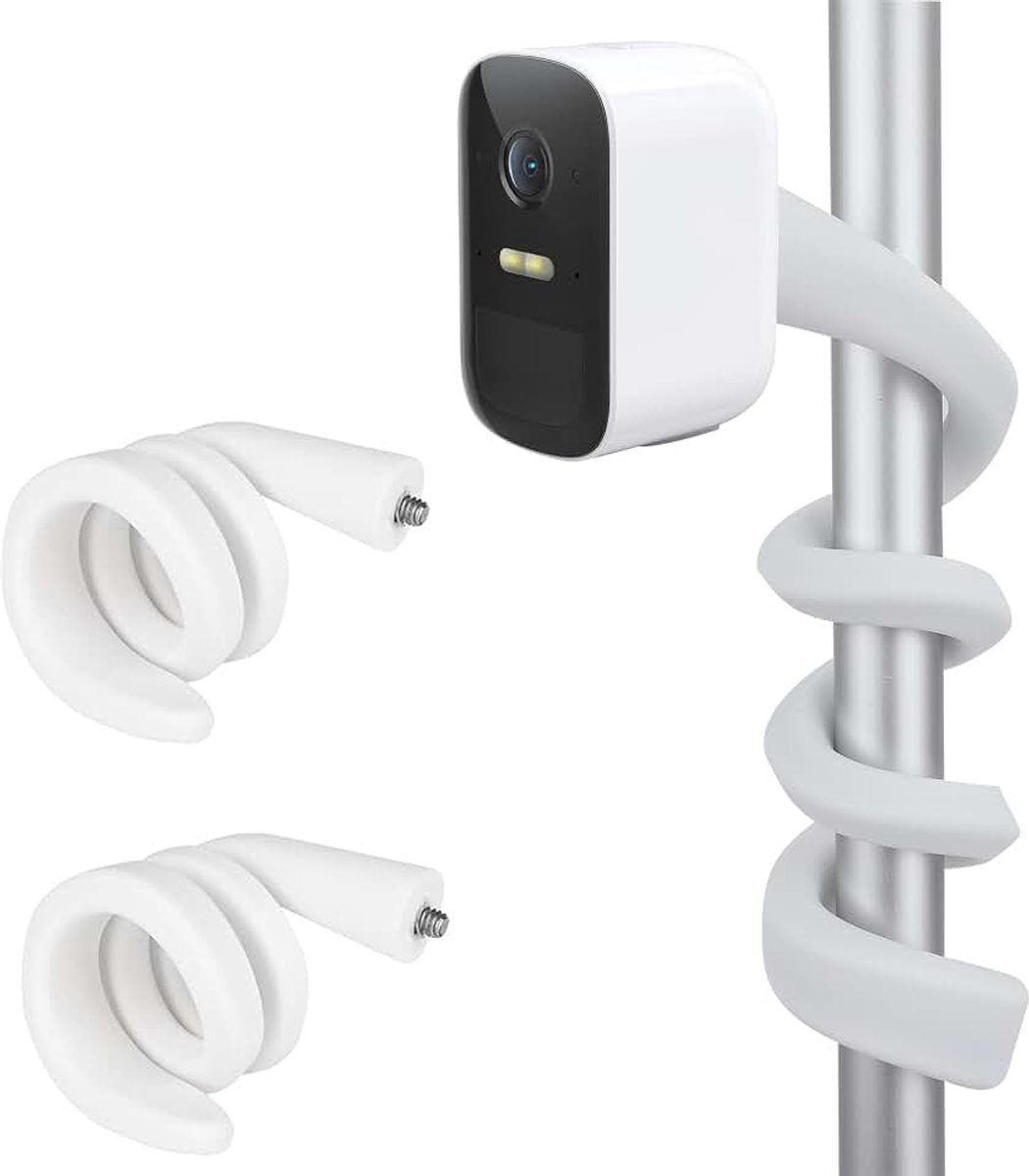 2 x Twist flexibele houder compatibel met Eufycam 1/2/2C/2C Pro/3/3C/E bewakingscamera's, zonder boren, flexibele camerahouder