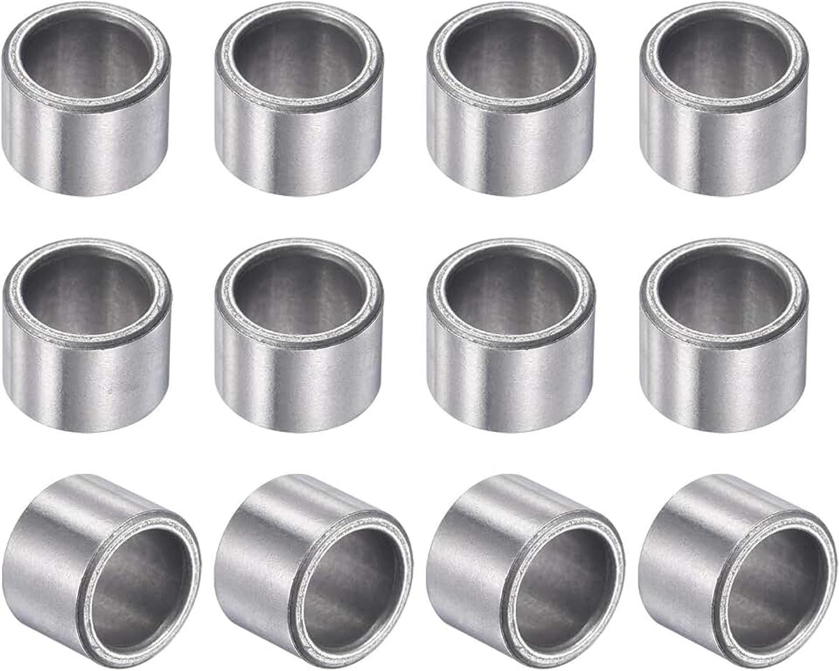 Sourcing map Hulslager 10 mm boring 14 mm diameter 10 mm lengte frituurijzer zelfsmerend 12 stuks