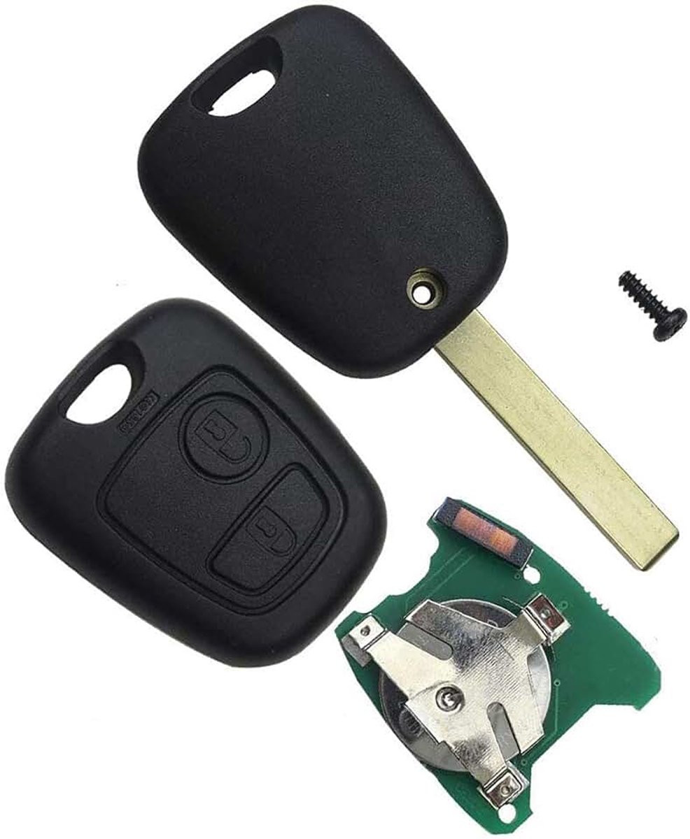 Complete sleutel met elektronische programmering PLIP Peugeot 107 207 307 407 106 206 306 406 Citroen C1 C2 C3 C4 C5 C6 C8 Xsara Saxo Berlingo Picasso afstandsbediening 434 mhz