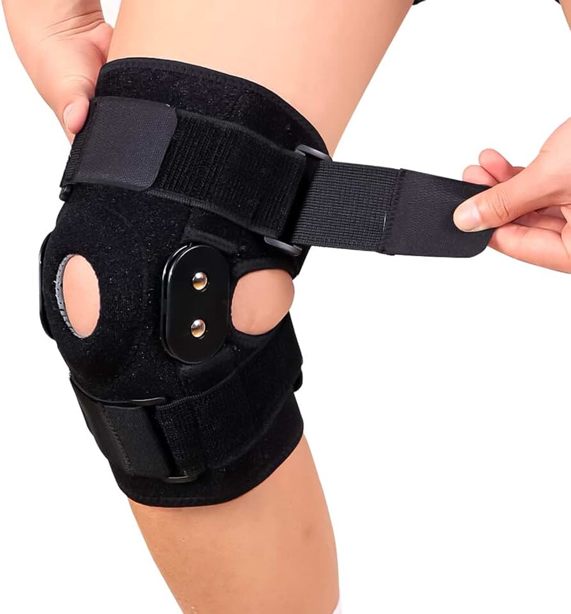 Kniesteun, zijstabilisator voor knieondersteuning, verlichting van ACL, MCL, halfmaan-plaatscheuren, artritis, pees-, botdrukondersteuning, L/XL