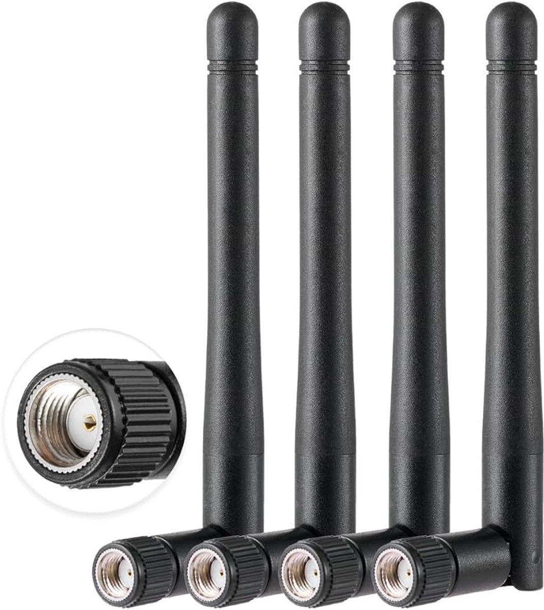 4PCS Dubbele Band WiFi Antenne 2.4GHz 5GHz 5.8GHz 1.5dBi MIMO RP-SMA Mannelijke Antenne voor WiFi Router Draadloze LAN Kaart PCIe Kaart Router Video Surveillance Monitor