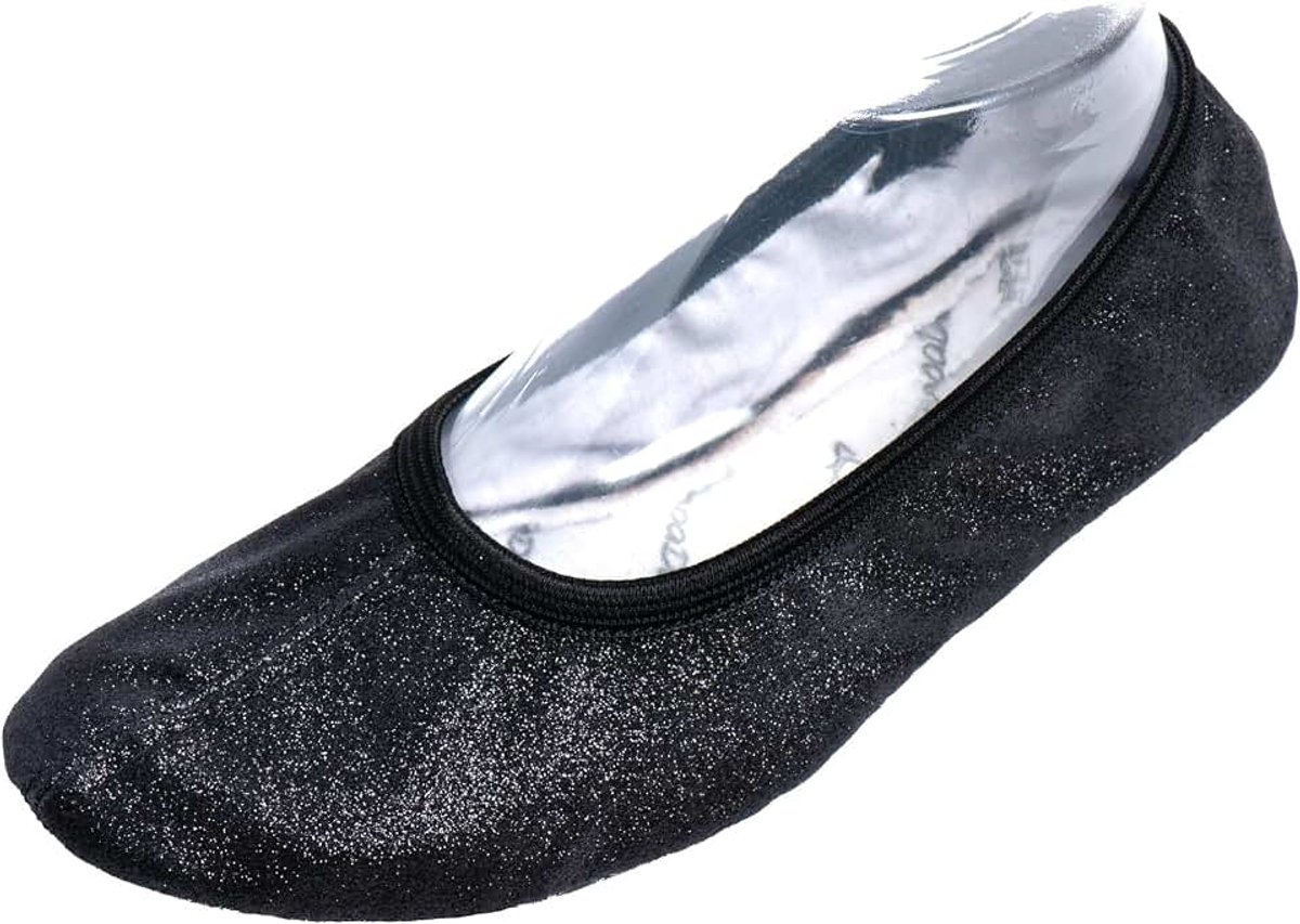 Turnschoenen, balletschoenen, ballerina's voor dames, heren, meisjes, jongens, met rubberen zool met glitter