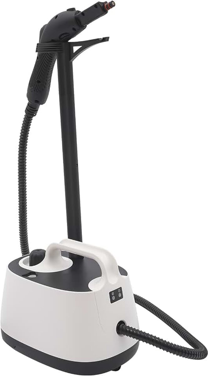 Stoomreiniger, handstoomreiniger, stoomdrukreiniger, wit/zwart, voor speelplaatsen, badkamers, garderobes, auto-interieur, 2000 W