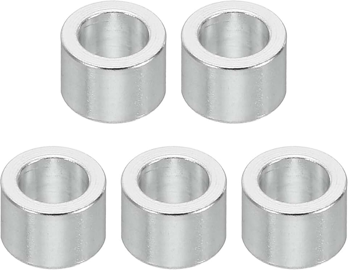 M5 Aluminium Spacers, 5 Stks Metalen Spacer Aluminium 5.2mm ID x 8mm OD x 5mm L Aluminium Spacer Schroef Standoff Ronde voor 1/5 "of M5 Schroefbouten