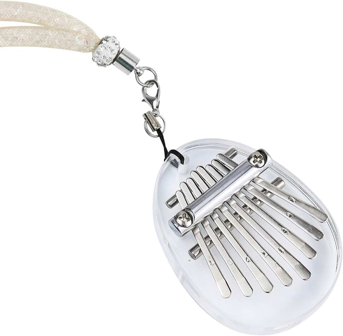 Acryl 8 toetsen Kalimba Duim Piano, MiNi Vinger Piano, met lanyard Geschikt voor Beginners in Verjaardag Kerstmis