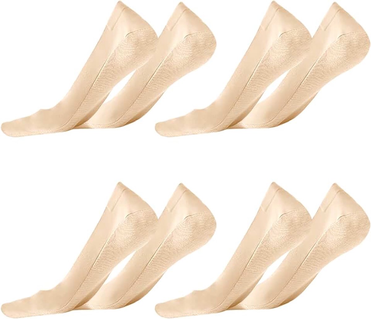 Sokken Dames No-Show Sokken Onzichtbare Ultra Low Cut Bootsokken Antislip Sokken met Siliconen Strips voor Sneaker Hoge Hakken Loafer