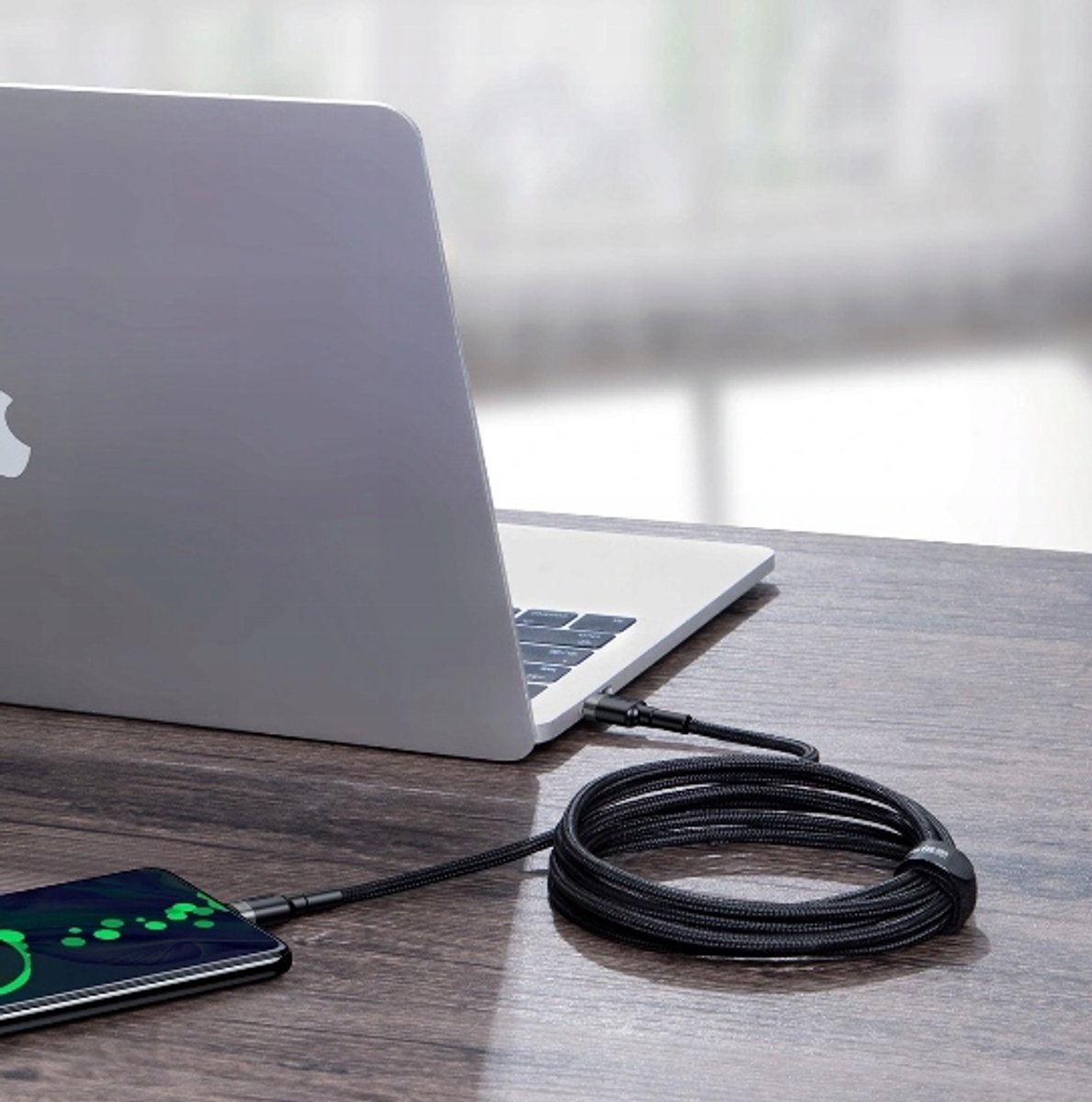 Baseus USB-C Kabel 100W PD QC3.0 Snel Laden 2m Zwart