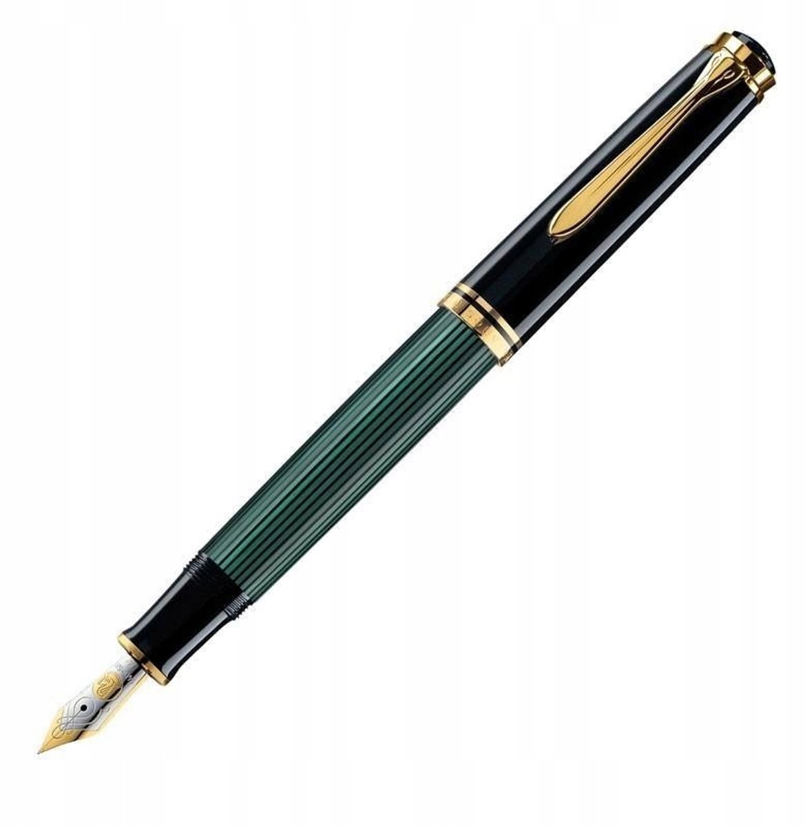 Pelikan Souverän M600 - Vulpen - Brede penpunt - Zwart/Groen