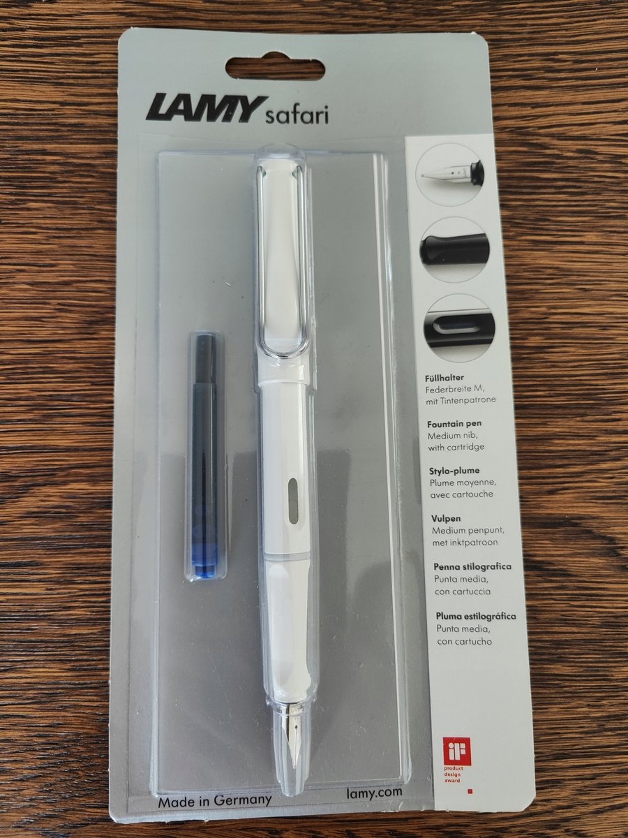 LAMY safari vulpen - wit - M-punt