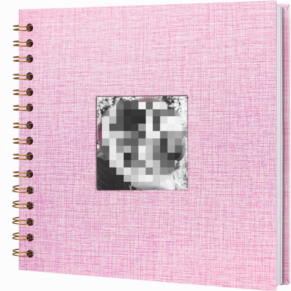 Fotoalbum - DIY plakboek - Herinneringen - 20x20 cm - 40 foto's - 80 pagina's - Inclusief 3 hoekstickers in goud, zilver en wit - Geschikt voor reizen, vakanties en afstuderen - Roze
