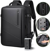 Packson® Vacuüm Rugzak - Handbagage - Reistas - Uitbreidbare Waterdichte Rugzak - 35L - Weekendtas - Inclusief Vacuumpomp - USB oplaadpoort - Dames en Heren - Zwart