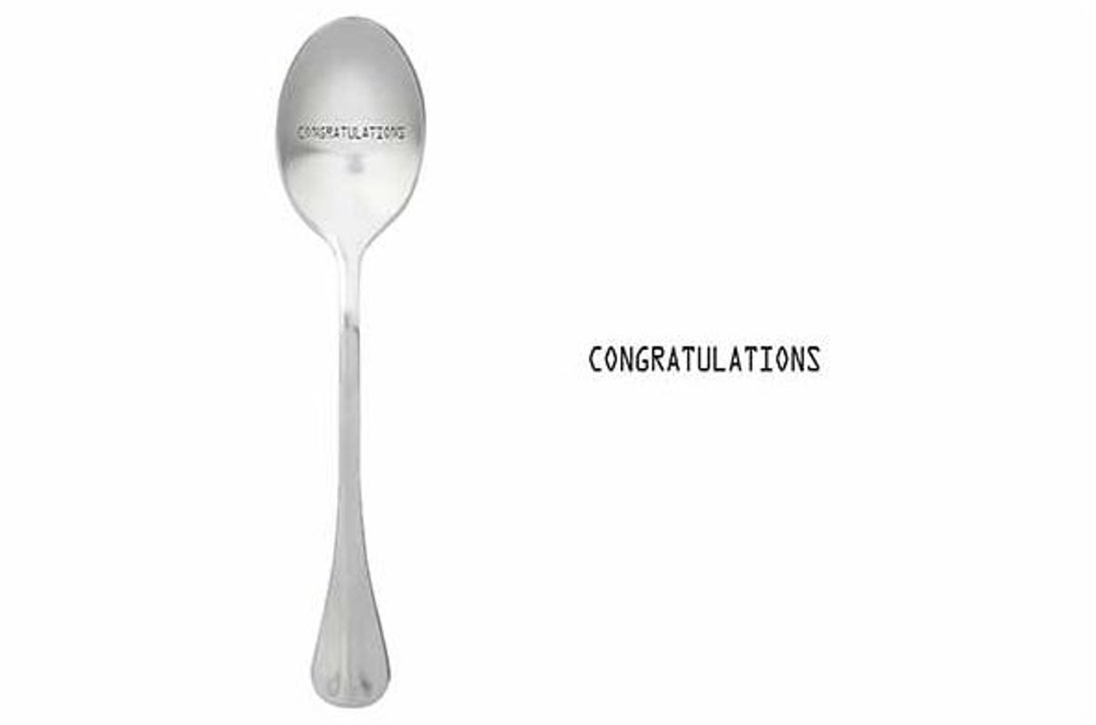 One Message Spoon Set6 Congratulations