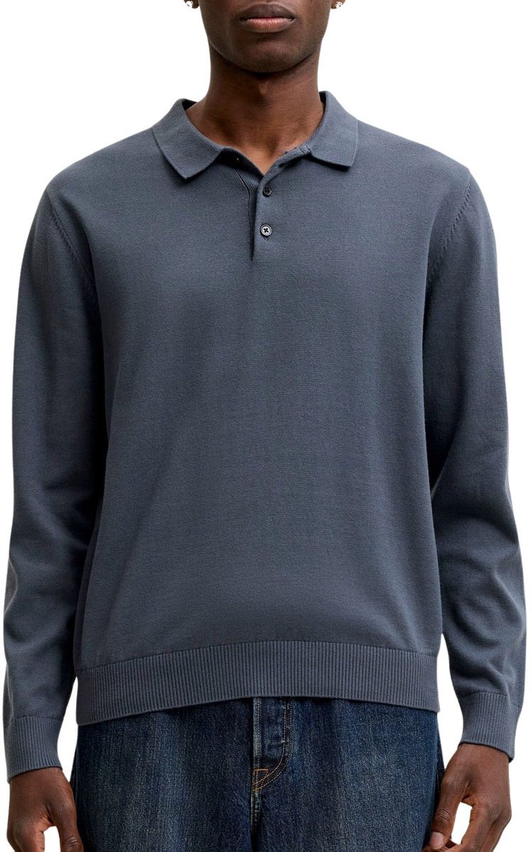 Jack & Jones Basic Knit LS Polo Heren - Maat S