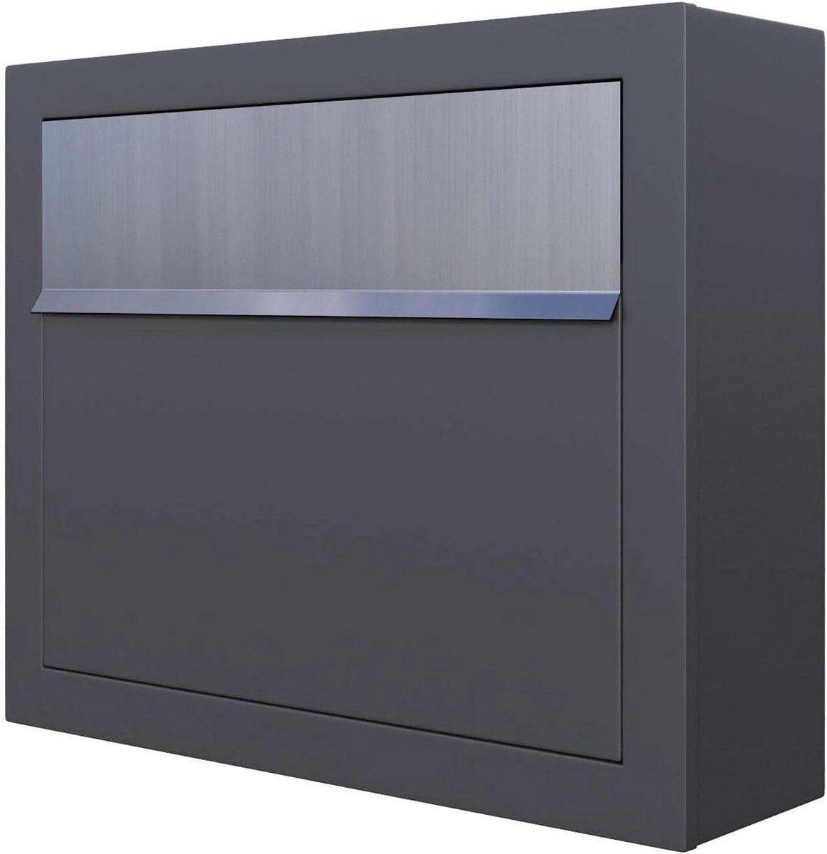 Brievenbus Elegance - Wandmodel - Post Ontvangen - Verborgen Slot - 42x35x12 cm - Antraciet