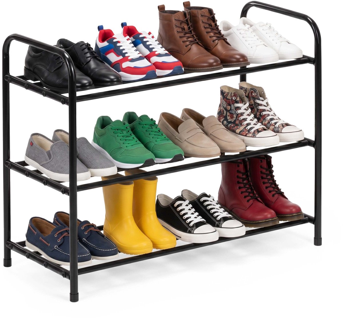 Springos Schoenenrek | 12-16 Paar Schoenen | 3 Laags | Staal