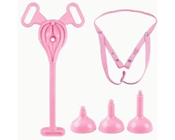 Adultshop - Peniskooiaccessoire plastuit & Hulpriem - Pussy Design Chastity Set