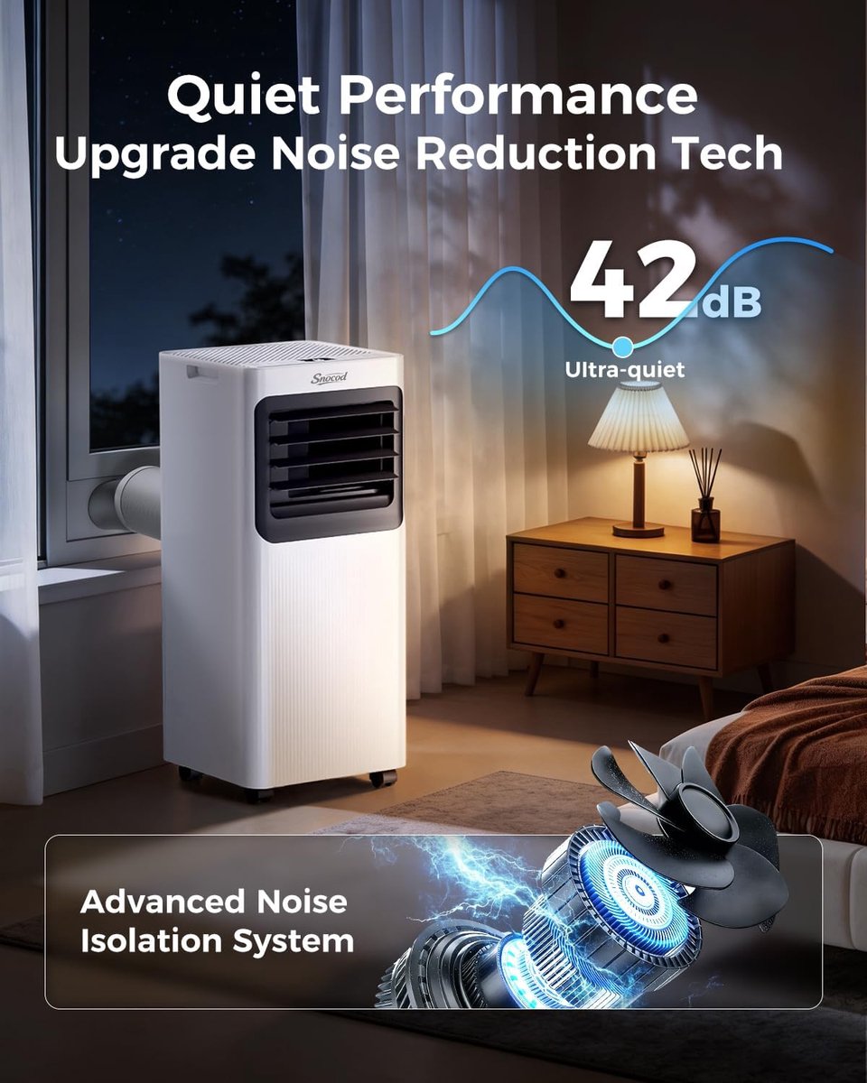 KungFu buy Mobiele airco 12000 BTU met WiFi, stille werking, ontvochtiger, 4-in-1 klimaatregelaar met afstandsbediening thumbnail 3