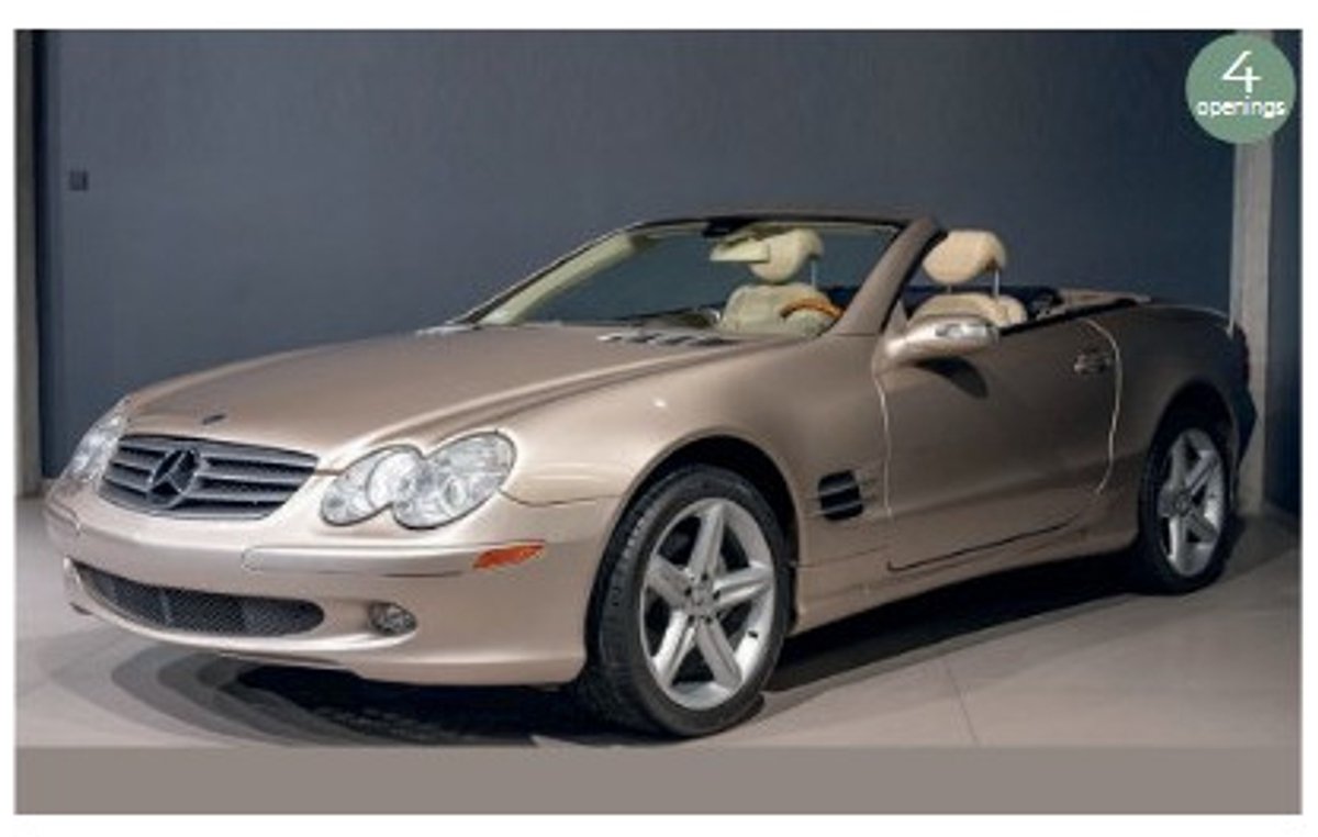 Mercedes Benz SL 500 2003 Travertine Beige Modelauto 1/18 Norev