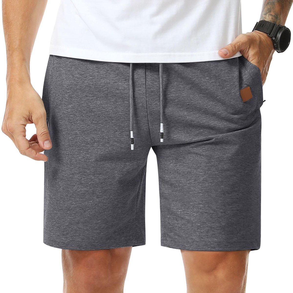 Herenshorts XXL - Grijs - Casual bermudashorts met zakken met ritssluiting - Ideaal voor warme dagen - SnelShoppen