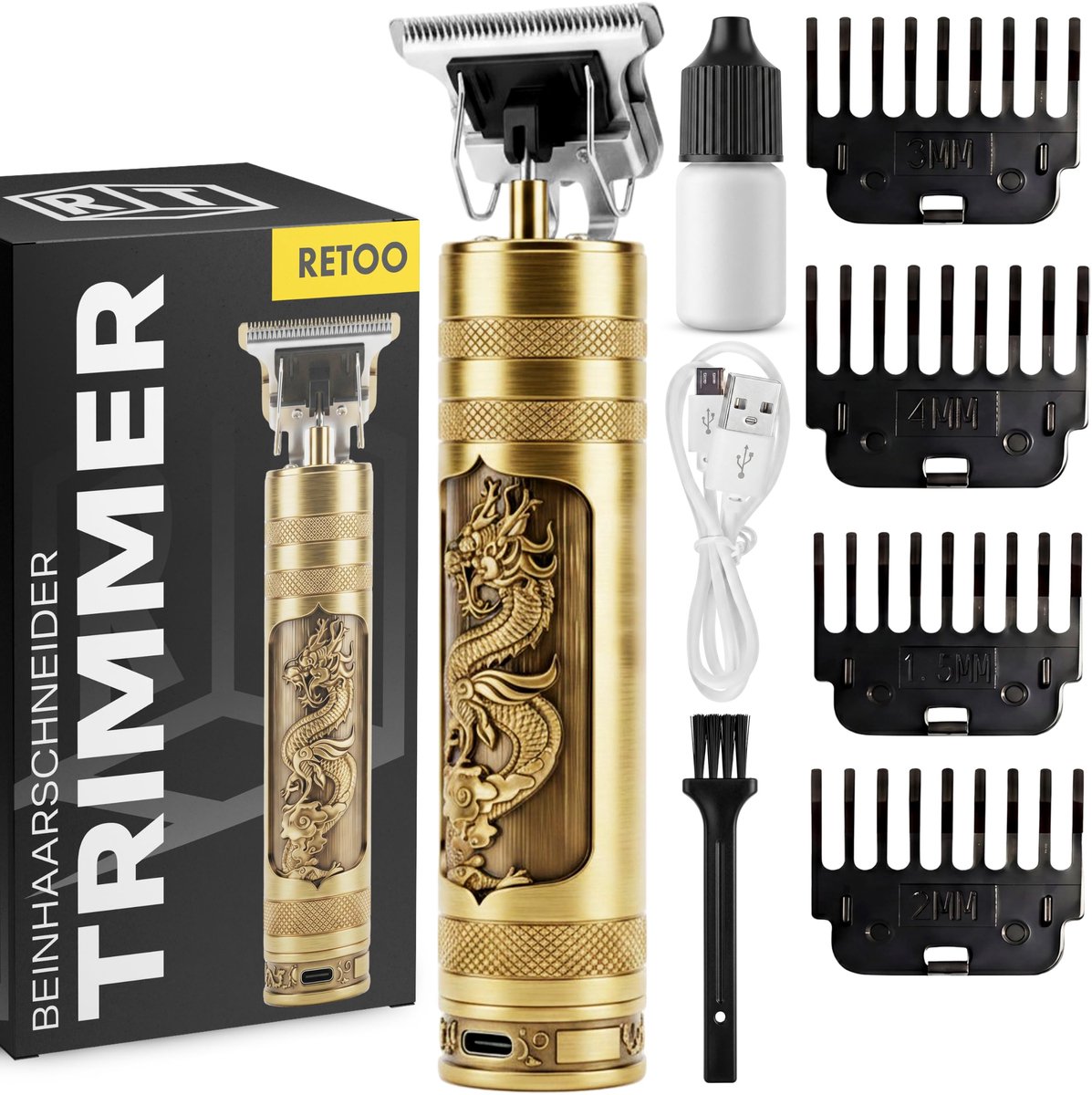 Tondeuse Baardtrimmer - Draadloos en Oplaadbaar - Professionele T-Blade - Perfect voor Heren en Kinderen - SnelShoppen