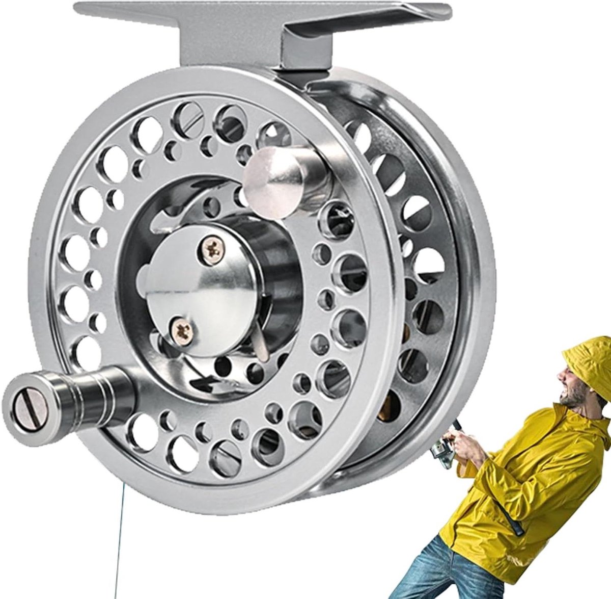 Vliegvismolen Aluminium - Vliegvismolen Visgerei - Vliegvissen - Precisiebewerking Luchtvaartaluminium - Tot 9.4 cm - Stijl A