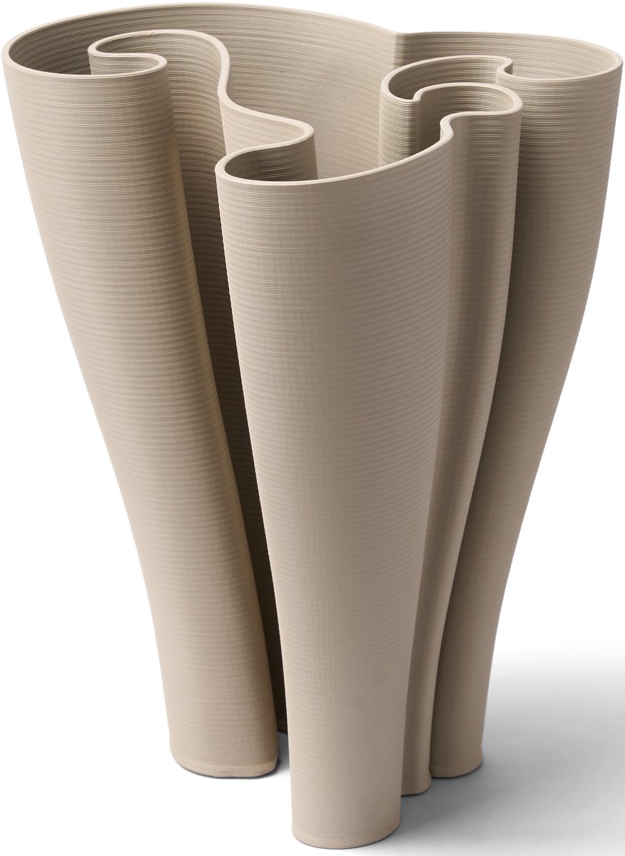 Studio RAR Vaas Blossom Large - Vaas keramiek - Taupe - H 36,5 cm