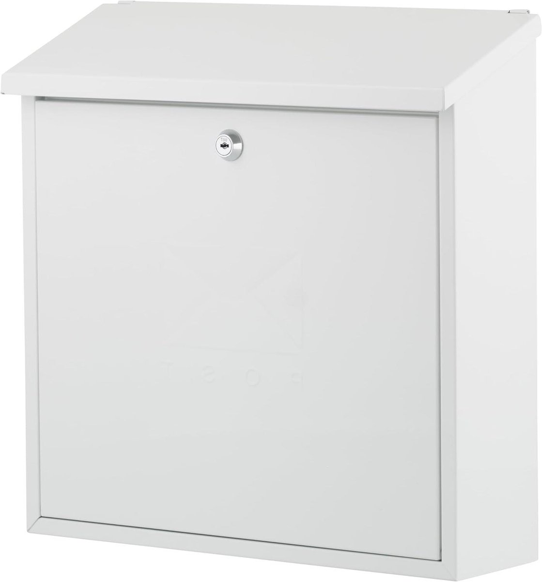 Afsluitbare Postbus - Wandmontage Brievenbus - Post Ontvangen - Dubbele Toegang - 36x36x10 cm - Wit