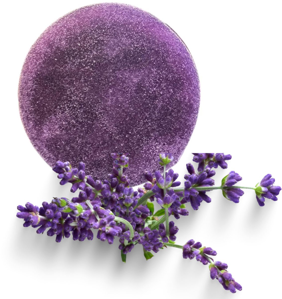 Natuurlijke lavendelzeep met spons - ontspannend en verzorgend - soap - scrub - welness