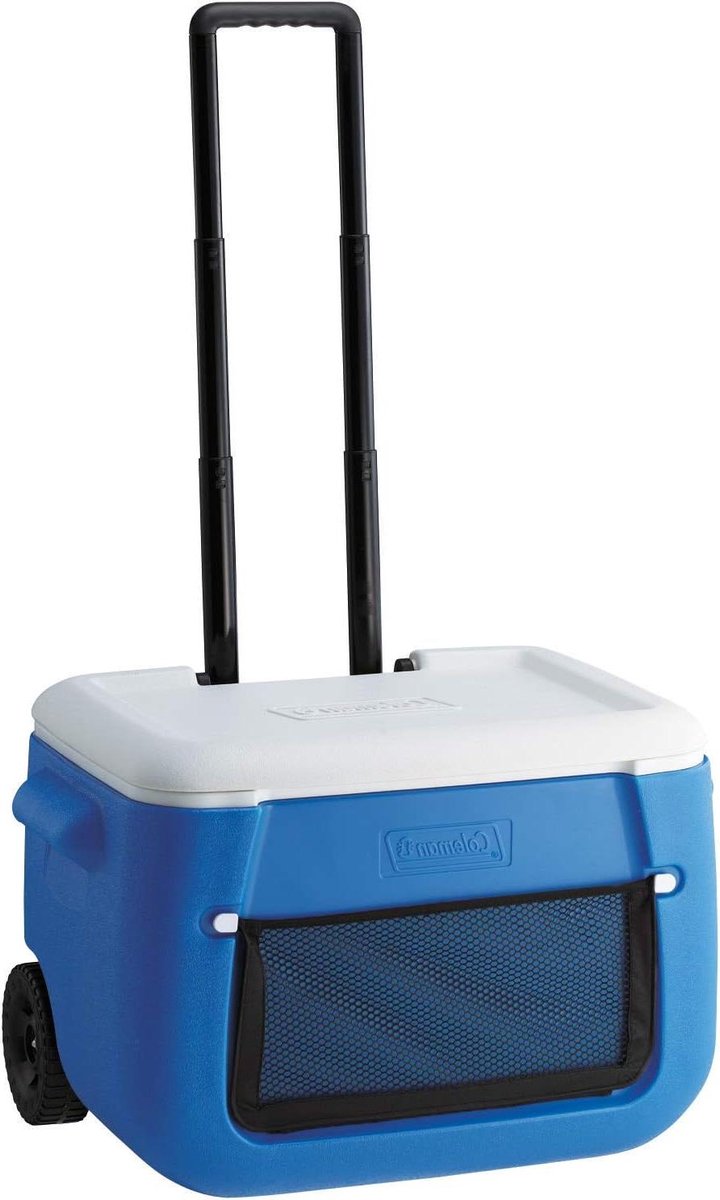 Koelbox met wielen - Isolatiebox drankkoeler - Buitenactiviteiten organiseren - Houdt 3 dagen koel - 47 Liter inhoud - Blauw